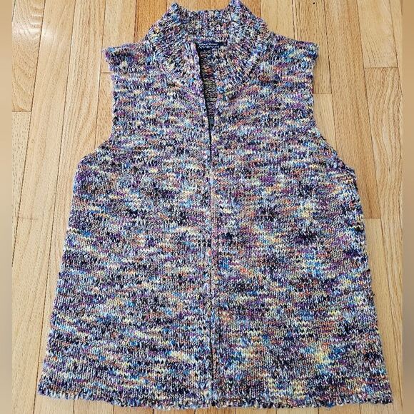 Wind River Colorful Zipper Knit Sweater Vest Size S/M Excellent Condition - Picture 8 of 8